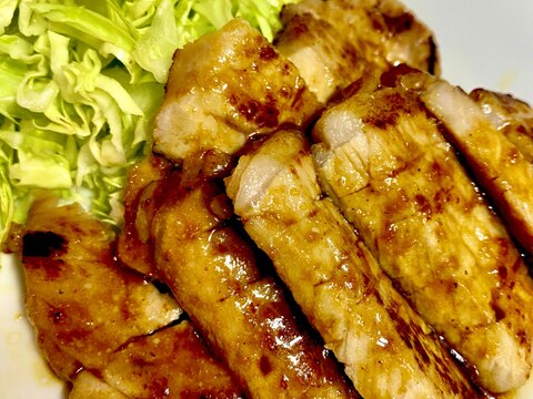 塩麹で柔らかトンテキ！ジンジャー照り焼きソース！